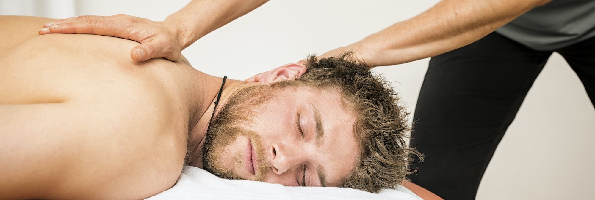 young man at the physio therapy